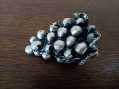 Metalla Fine Pewter Placecard Holders Grape Cluster W/Cards, (7) Wedding EUC