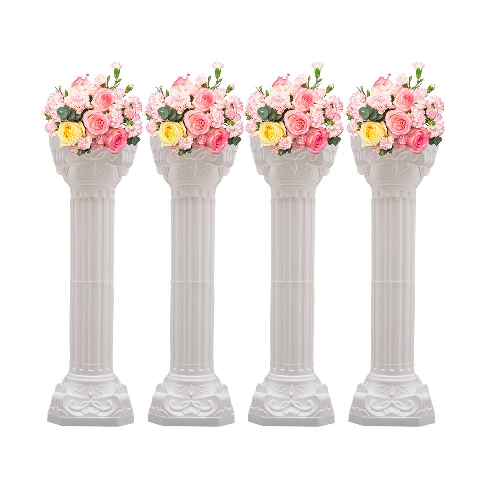 2/4Pcs Wedding Roman Column Greek Pillars Plastic Flower Pots Holder Party Decor