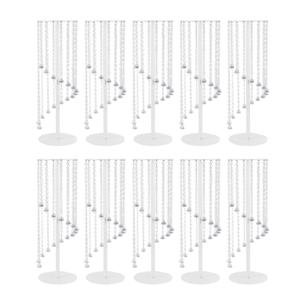 10 Pcs Acrylic Vase Stands Party Wedding Crystal Centerpiece Table Decoration