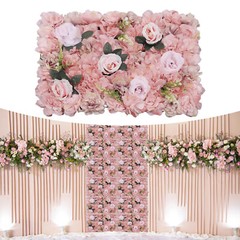 12 Pcs Flower Wall Panels Roses Hydrangeas for Wedding & Party Venue Decoration