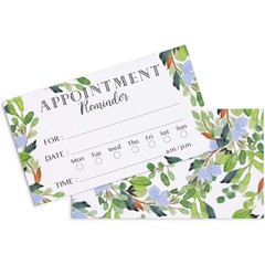 Paper Junkie Appointment Reminder Cards – 200 Pack, 3.5 x 2 inches, green