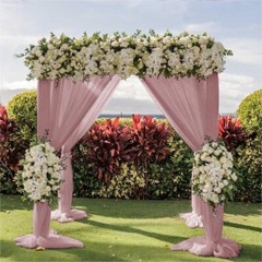 1 Panel Dusty Rose Wedding Arch Drapery 6 Yards Long and 30» Wide Sheer Chif…