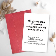 Funny Astronomy Birthday Card for Woman Man, Snarky Getting Older Birthday Ca…