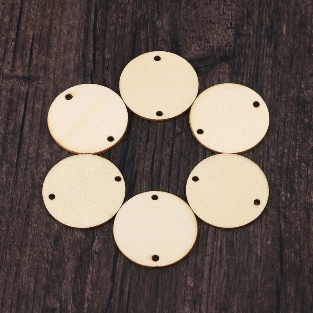 100Pcs Unfinished Wooden Circles for Crafts Wedding Centerpieces
