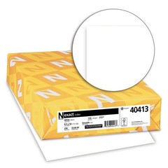 Wausau Exact Index Cardstock, 250 Sheets, White, 94 8.5 x 14 inches, White