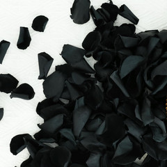 200Pcs Dried Real Black Rose Petals, Preserved Flower Petals 1.75oz for Gifts We