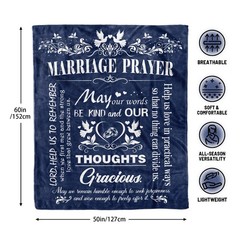 Qzxyni Marriage Prayer, Wedding Gifts for 50″ x 60″, Prayer
