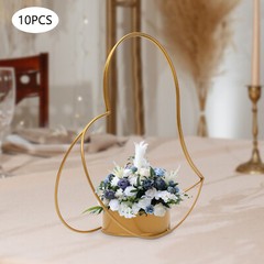 10 Pcs Gold Metal Geometric Centerpiece Elegant Wedding Centerpieces for Tables