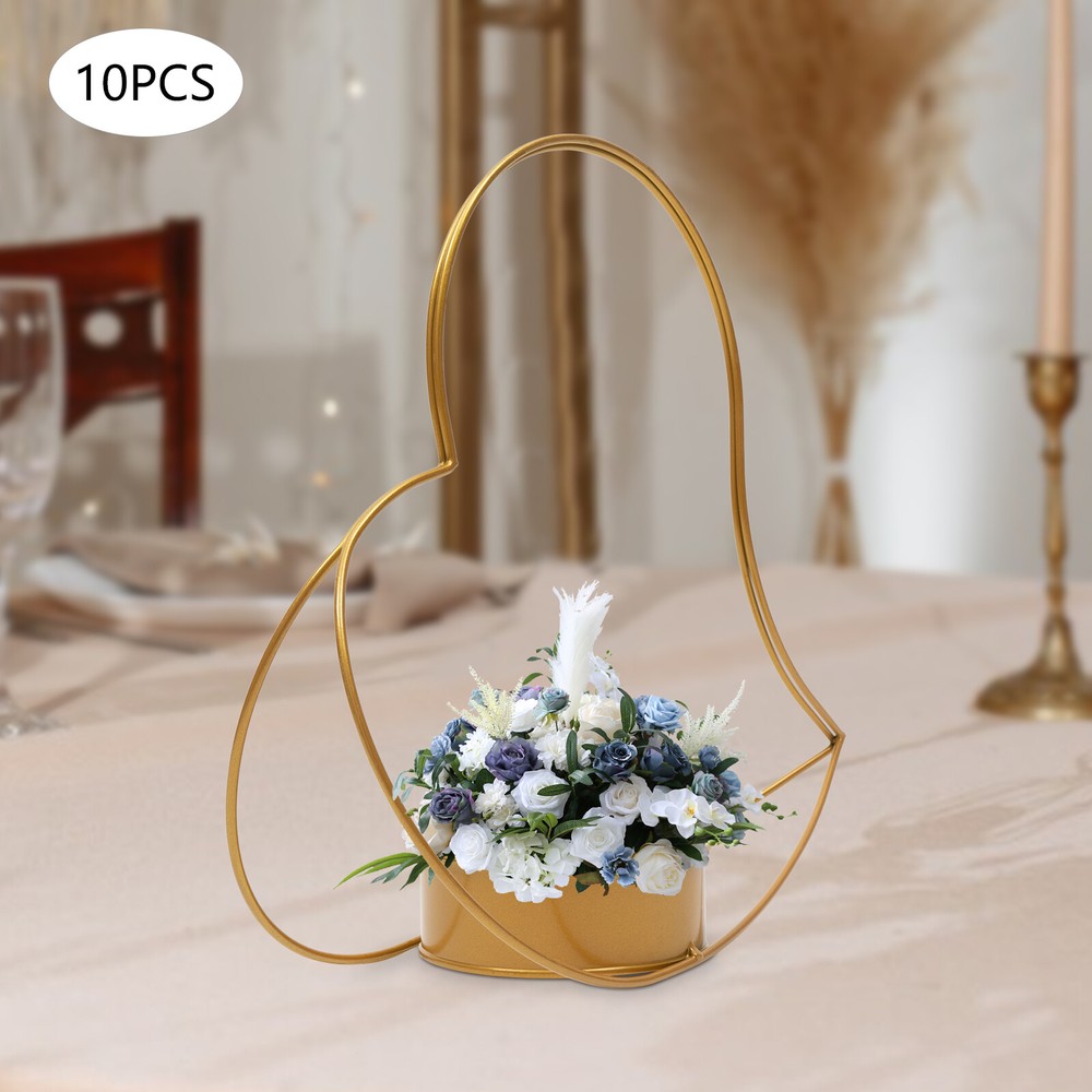 10 Pcs Gold Metal Geometric Centerpiece Elegant Wedding Centerpieces for Tables