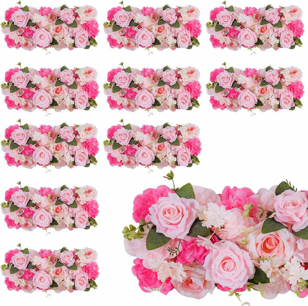 10 Pack Pink Wedding Arch Decorations – 20.47″ Floral Centerpieces