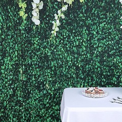 8 ft x 8 ft Printed Vinyl Greenery Vines Photo Backdrop Party Event Decorations