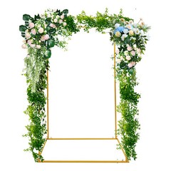 Gold Rectangle Wedding Arch 5.9ft Metal Balloon Backdrop Frame Stand