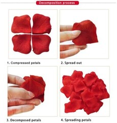 1000 Silk Rose Petals Fake Flowers Confetti Engagement Wedding Romantic Decor US