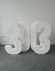 Polystyrene Number 50cm Birthday Anniversary Party Digit Letter Table Decoration 3D