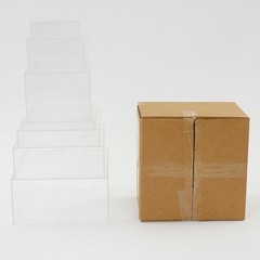 7pcs Acrylic Cake Display Stands Cupcake Stands Buffet Risers Set For Exhibition