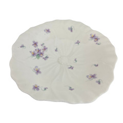 Mikasa Ivory Bone China Lila Larry Laslo Narumi Japan Cake Plate Trinket Dish