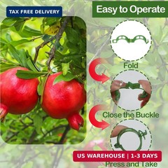 100 Pcs Plant Support Clips, Secure Plastic Plant Clips for Support Grape Vine,