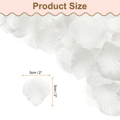 500Pcs, Artificial Rose Petals Fake Silk Flower Petals for Wedding Pure White