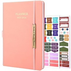Planner 2025-2026, Month Weekly Planner Runs JAN 2025 to JUN 2026, 2025 Rose