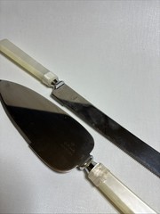 Hallmark Wedding Cake Cutting Set Stainless Steal Pearl Like Handles Japan