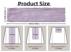 FEXIA Lilac Cheesecloth Table Runner 35×120 Inches Spring 1 Pack-10FT,