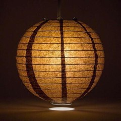 Quasimoon PaperLanternStore Decorative Paper Lantern – (Single, 12-Inch, Brow…