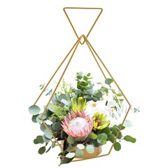 10pcs Diamond Shape Flower Vases Holder Wedding Centerpieces Stand Geometric