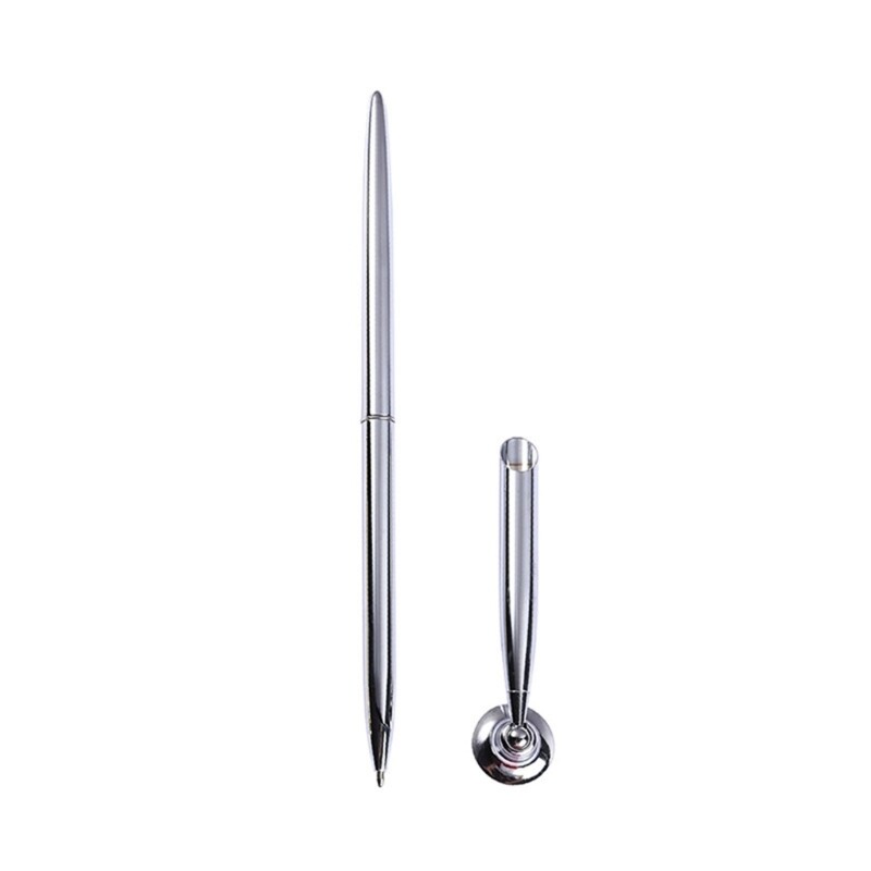 Signing Ballpoint Pen Vintage Desk Attached Holder Round Sign Signature Pens Set