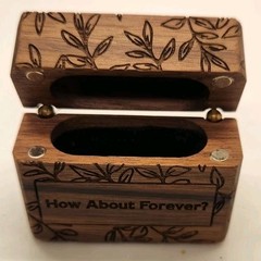 Wooden Ring Box for Wedding or Engagement, Ring Bearer Gift – Storage Box