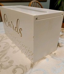 White Wedding Wooden Card Box Gift Card Box for Party Wedding Reception