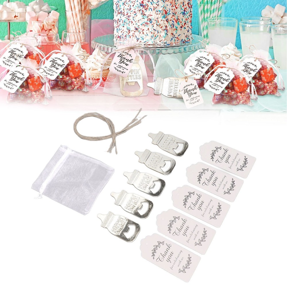 24 Set Baby Bottle Opener Zinc Alloy Cute Baby Bottle Shaped Bottle Opener Baby