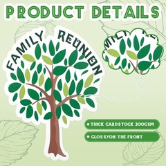 Weekgrat 36 Pcs Family Reunion Party Decoration 6.3 inches, Green