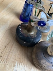 Vintage doorknob flower decorations-hand made-with vintage book pieces-wedding++