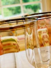 10 Strawberry Street • Windsor • 16oz • Water Goblets with Silver Band Set 4