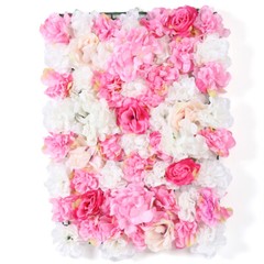 40 x 60 cm 20Pieces Flower Wall Champagne White & Pink Rose Panel Floral Decor