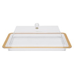 Acrylic Wedding Cake Display Plate Cookies Deserts Stand Serving Tray with Lid