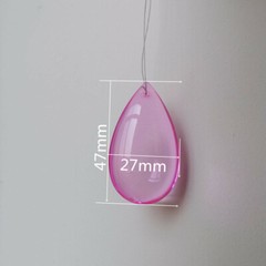 20Pcs 46mm Pink Crystal Smooth Drop Pendant Chandelier Lamp Lighting Parts