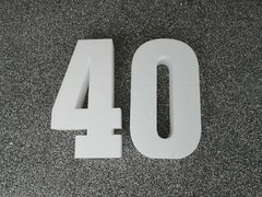 Polystyrene Number 50cm Birthday Anniversary Party Digit Letter Table Decoration 3D