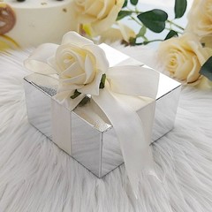 Silver 100 pcs Cake FAVOR BOXES 4″x4″x2″ Wedding Party Light Gray GIFT Supply