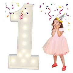 4FT Light Up Numbers Letters, DIY Giant Marquee Numbers, Mosaic 4 Feet Number-1