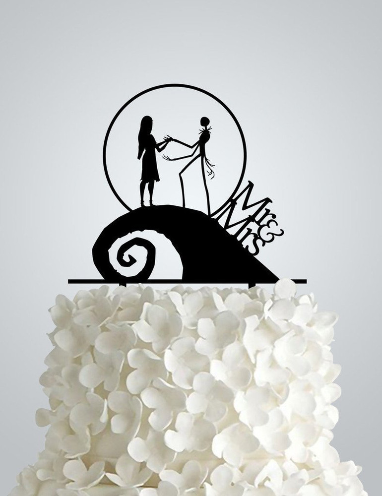 AWAC44S – Acrylic Wedding cake Topper inspired by Nightmare Before Christmas…