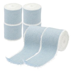 Uxcell Denim Ribbon, 6 Rolls 1.5»×2 Yard Fringe, for Light Grey