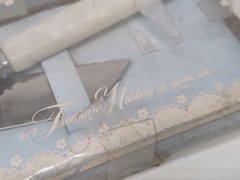 Vintage Treasure Masters Pearl Handle Wedding Cake Knife And Server Set