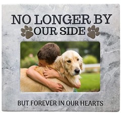 BANBERRY DESIGNS Dog Memorial Picture Frame – “No Longer By Our Side