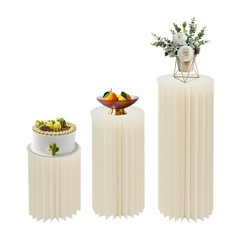 3pcs Cardboard Centerpiece Display for Wedding Party Garden Cylinder Flowers Sta