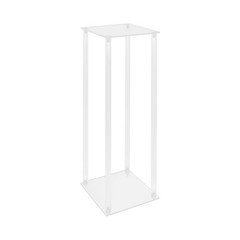 10Pcs Acrylic Clear Vase, 7.9×7.9×23.6In Rectangular Flower Display Stand,
