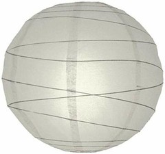 Quasimoon 8″ Gray Irregular Ribbed Paper Lantern (10 PACK) by PaperLanternStore