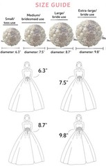 Small Bridal Wedding Bouquet Handmade with Luxury Pearl Lace Ribbon Satin Ros…
