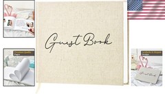Classic Guest Book for Weddings & Showers – 10×7 Inches of Cherished Memories
