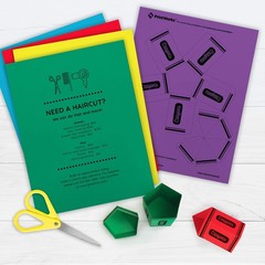 PrintWorks Bright Cardstock 8.5″ x 11″ – 50 Sheets – 5 Assorted Primary Color…